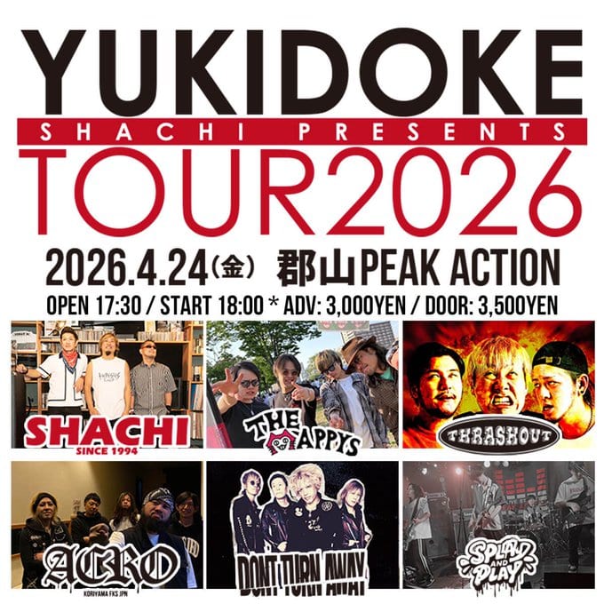 YUKIDOKE SHACHI PRESENTS TOUR2026 写真 1