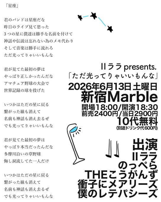 IIララ presents.「ただ光ってりゃいいもんな」 写真 1