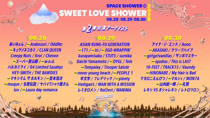 SPACE SHOWER SWEET LOVE SHOWER 2026 写真 2