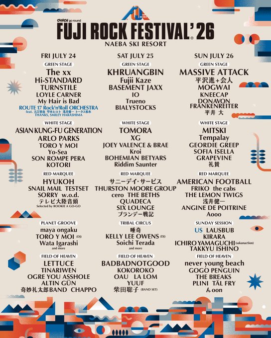 FUJI ROCK FESTIVAL’26 写真 1
