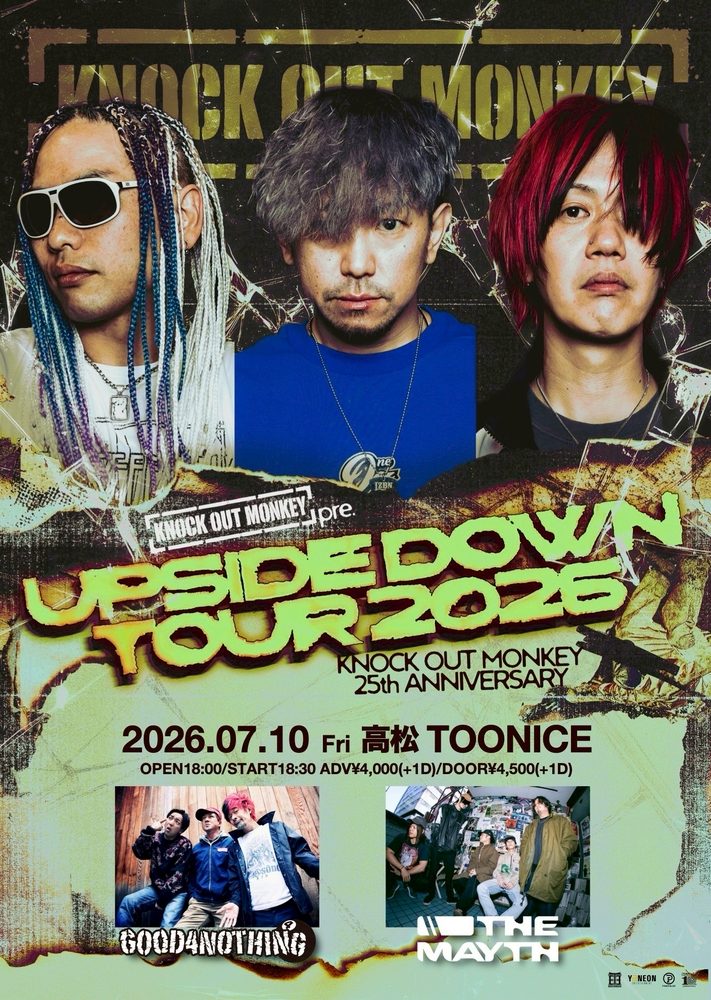 KNOCK OUT MONKEY 25th ANNIVERSARY UPSIDE DOWN TOUR2026 写真 1