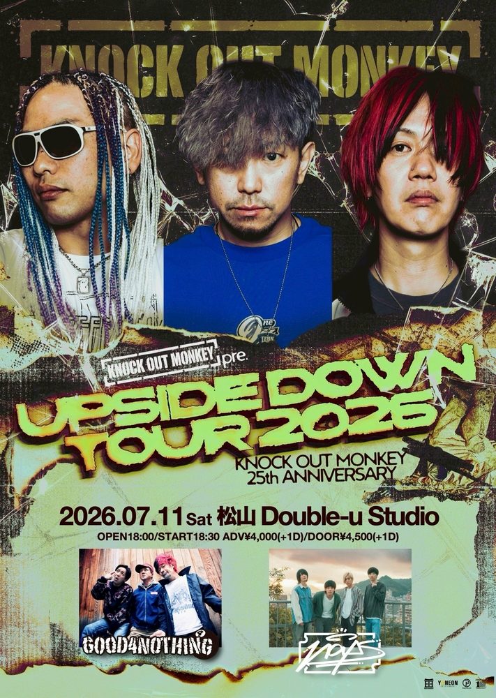 KNOCK OUT MONKEY 25th ANNIVERSARY UPSIDE DOWN TOUR2026 写真 1