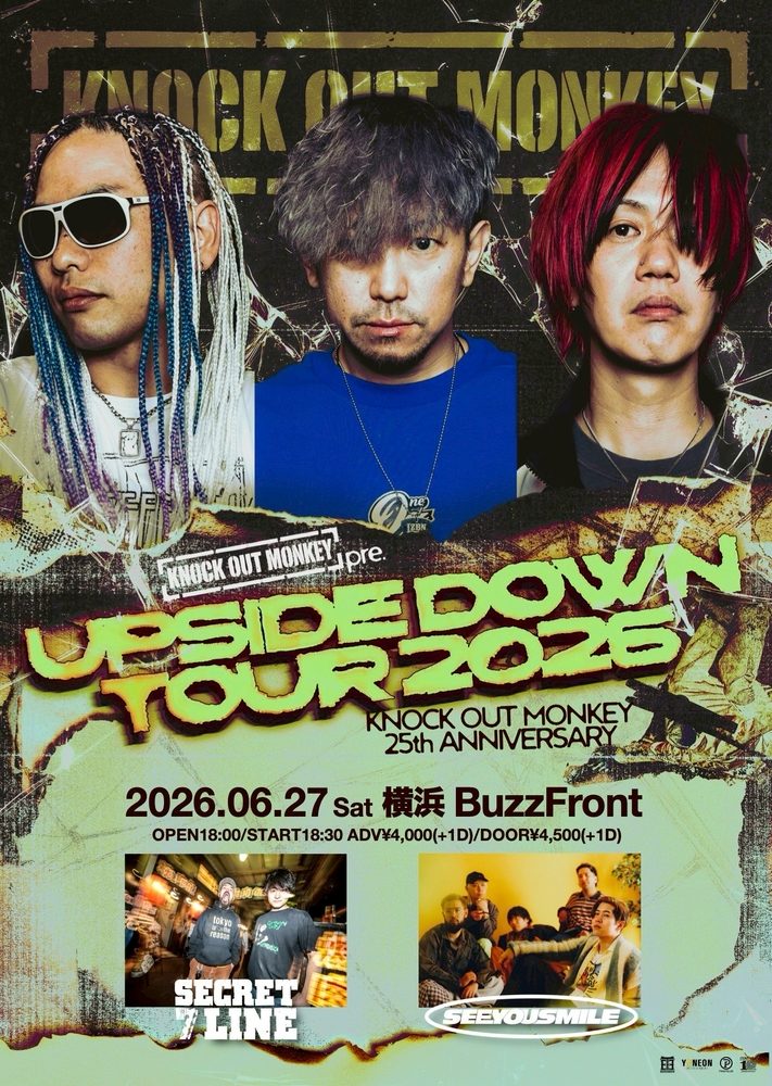 KNOCK OUT MONKEY 25th ANNIVERSARY UPSIDE DOWN TOUR2026 写真 1