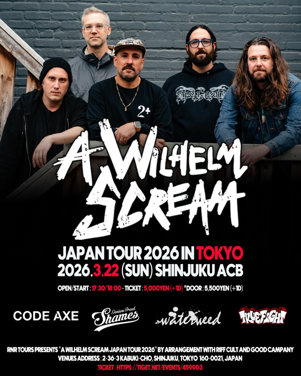 | A Wilhelm Scream JAPAN TOUR 2026 with waterweed, CODE AXE 写真 1