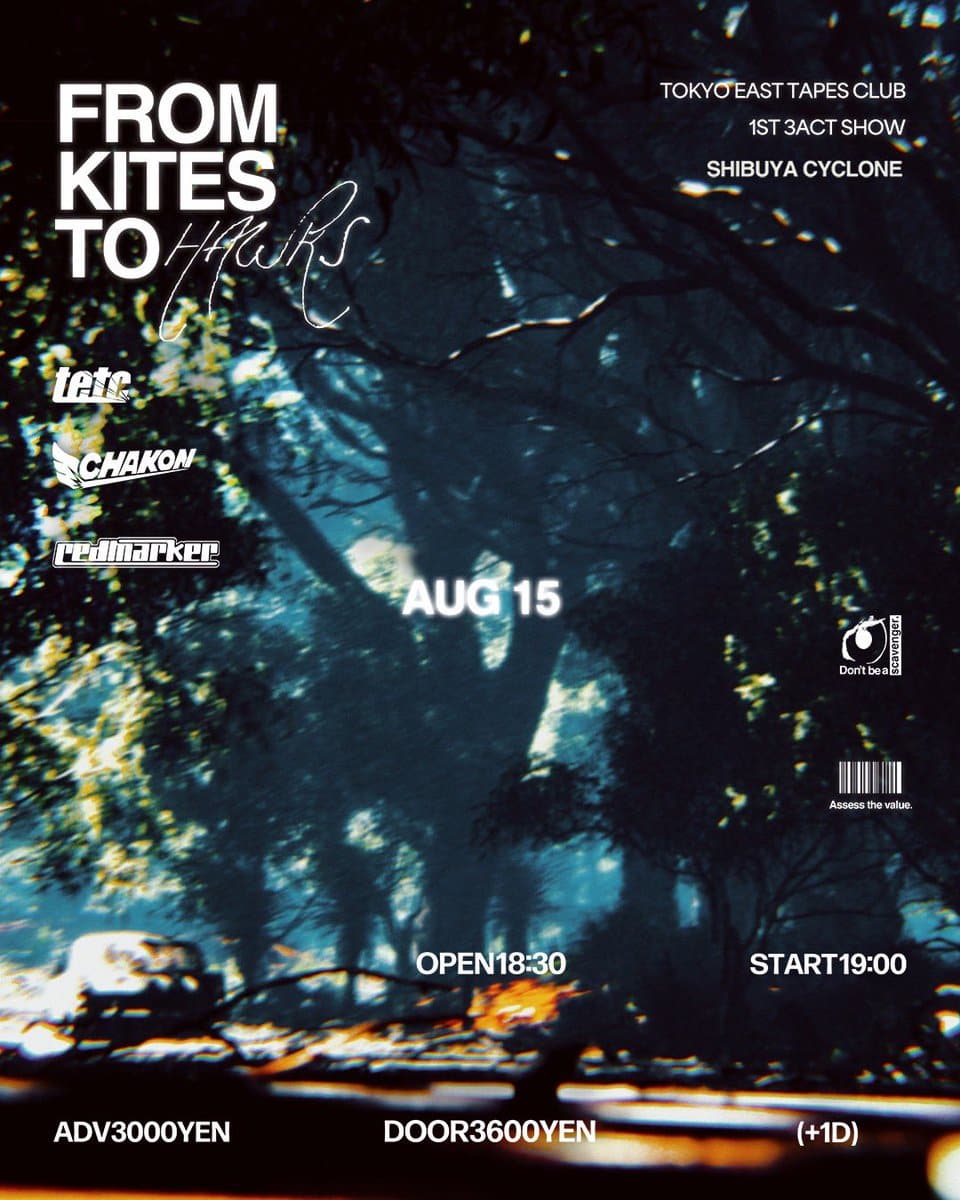 TOKYOEAST TAPES CLUB 1ST 3ACT SHOW FROM KITES TO HAWKS 写真 1
