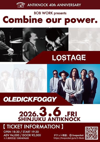 ANTIKNOCK 40th ANNIVERSARY BOB WORK presents【Combine our power.】 写真 1