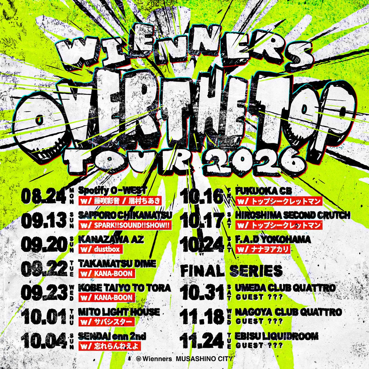 Wienners Pre “OVER THE TOP TOUR 2026” 写真 1