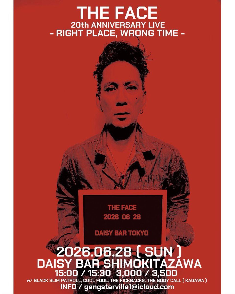 THE FACE 20th ANNIVERSARY LIVE - RIGHT PLACE, WRONG TIME - 写真 1