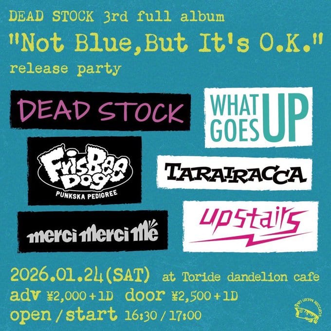 DEAD STOCK 3rd full album “Not Blue, But It's O.K.” release party 写真 1