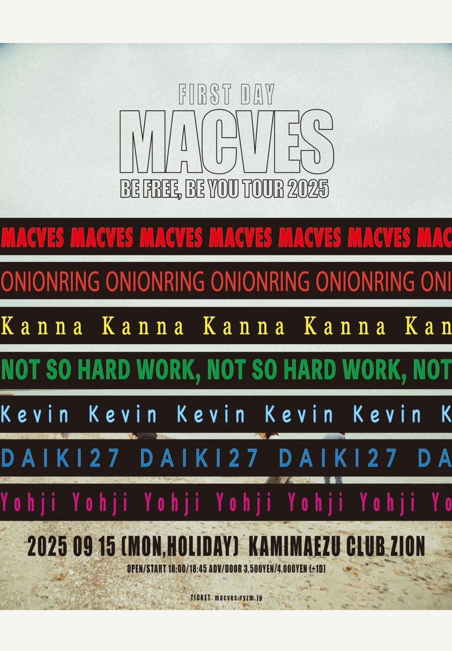 MACVES pre."BE FREE, BE YOU TOUR 2025" 写真 1