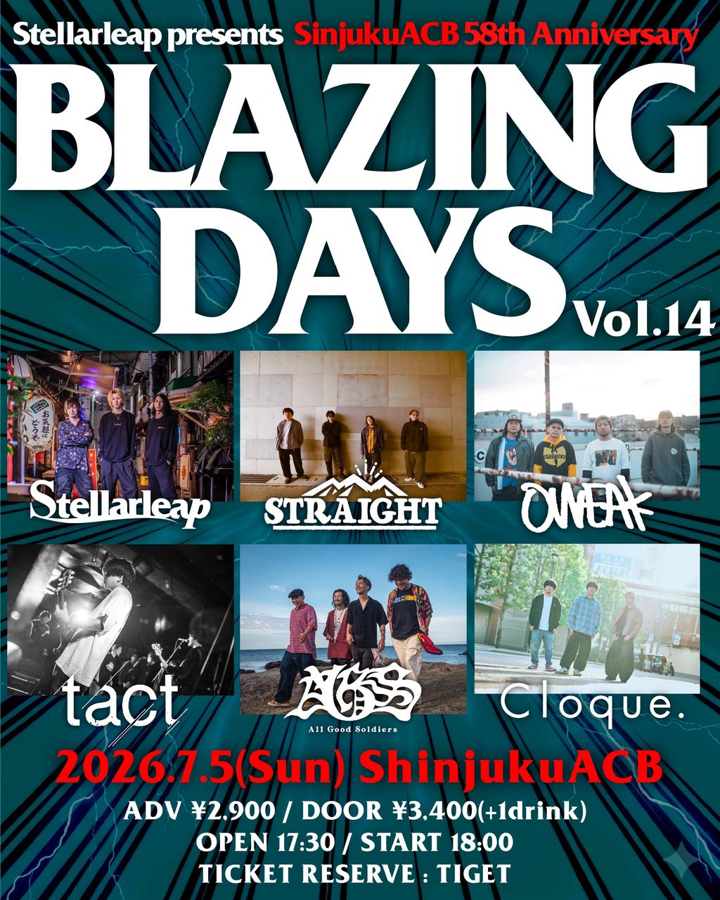 新宿ACB 58th Anniversary BLAZING DAYS vol.14 写真 1