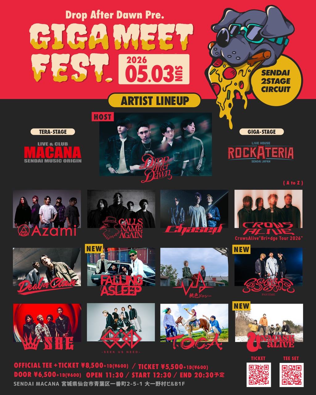 ROCKATERIA Drop After Dawn pre. GIGA MEET FEST. 2026 写真 1