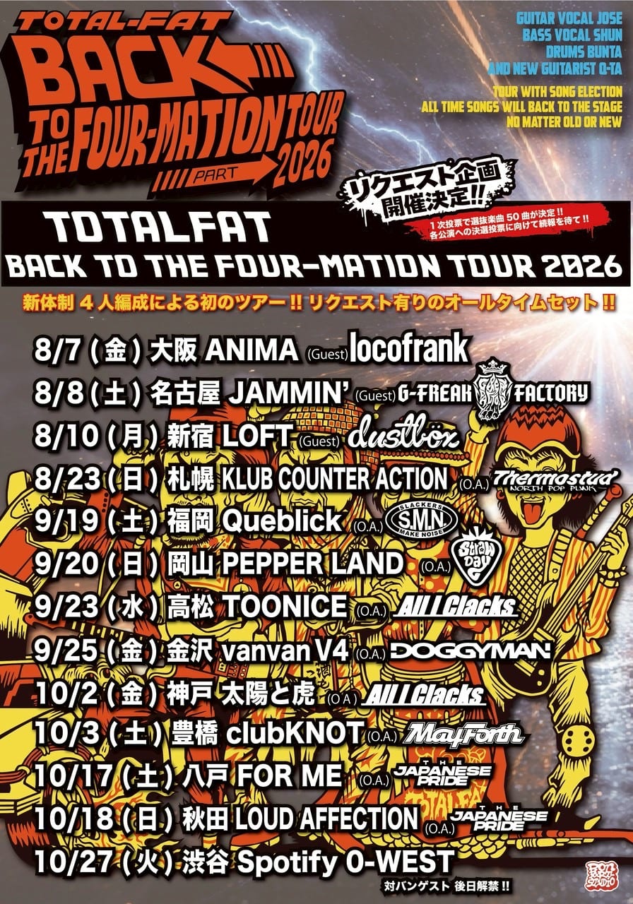 BACK TO THE FOUR-MATION TOUR 2026 写真 1