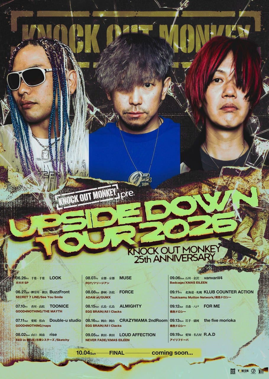 "KNOCK OUT MONKEY 25th ANNIVERSARYUPSIDE DOWN TOUR2026" 写真 1