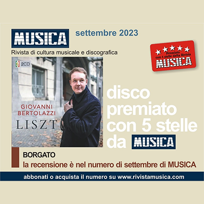 Bertolazzi’s Liszt Double Album receives 5 stars from MUSICA magazine