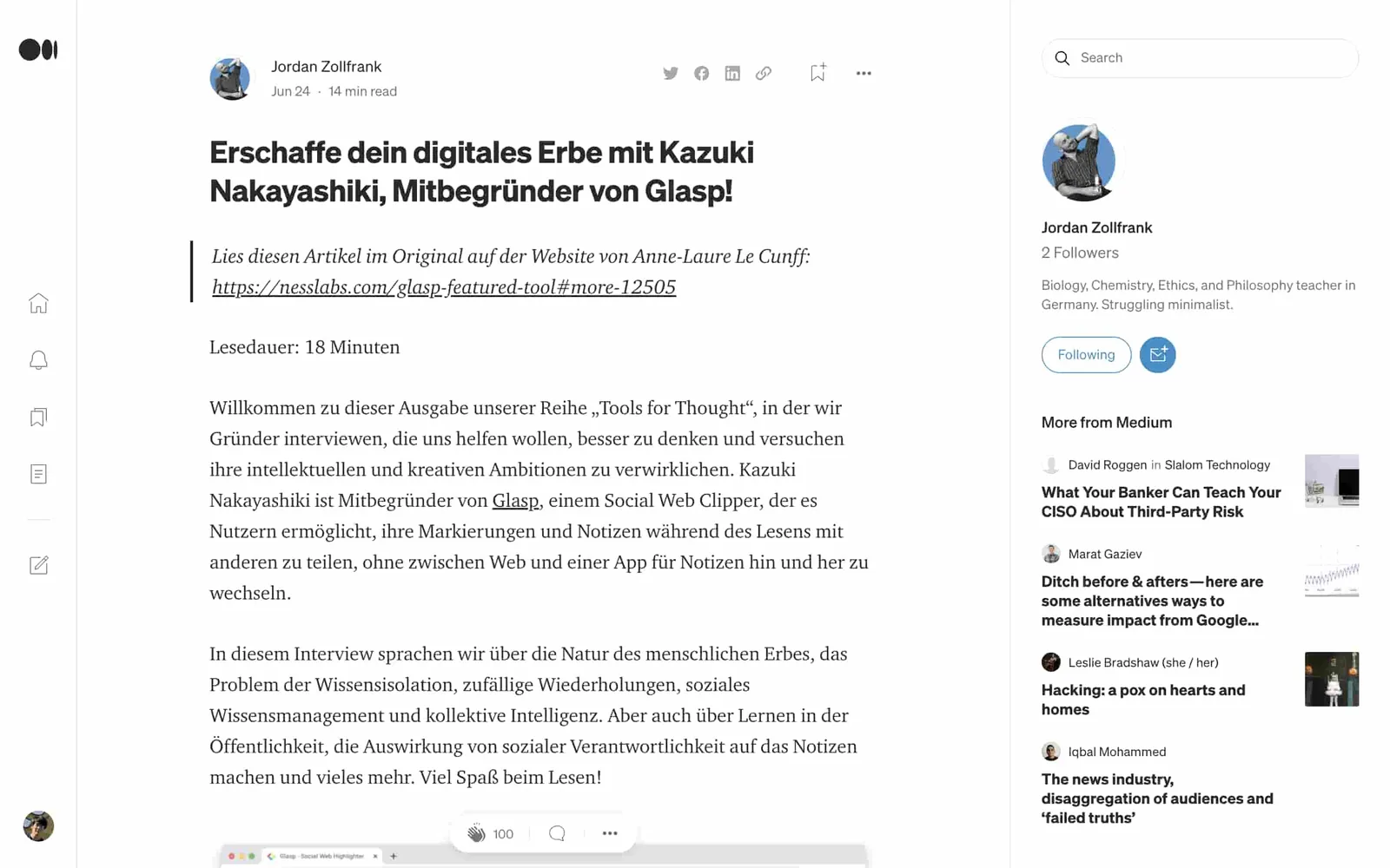 Jordan's Medium Page