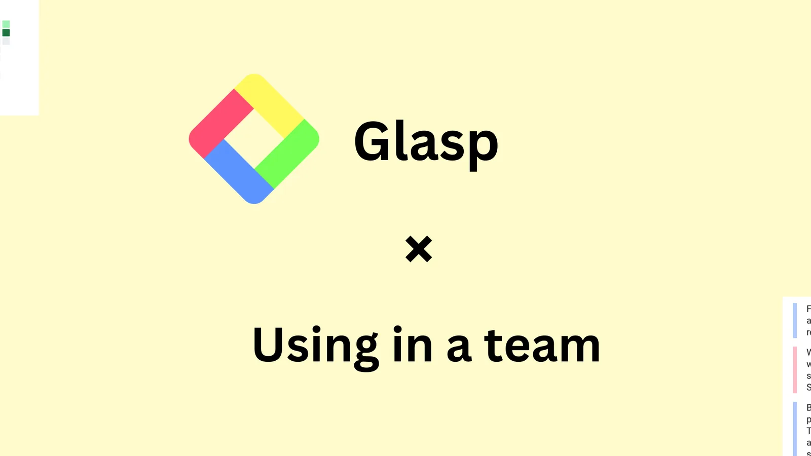 Glasp × Using in a team