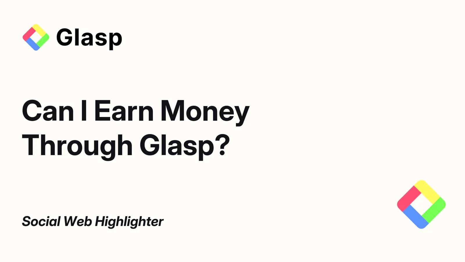 Can I earn money through Glasp