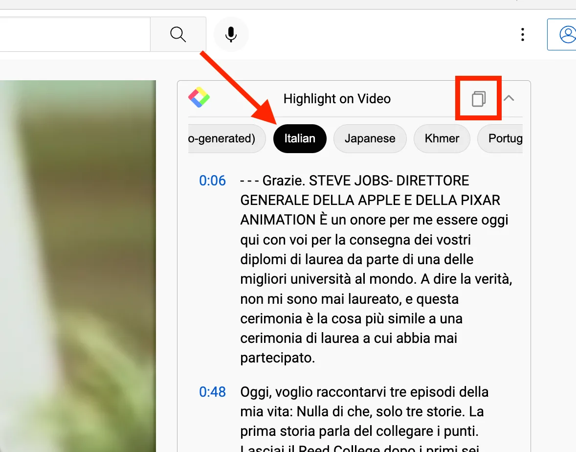 Copiar la transcripción completa