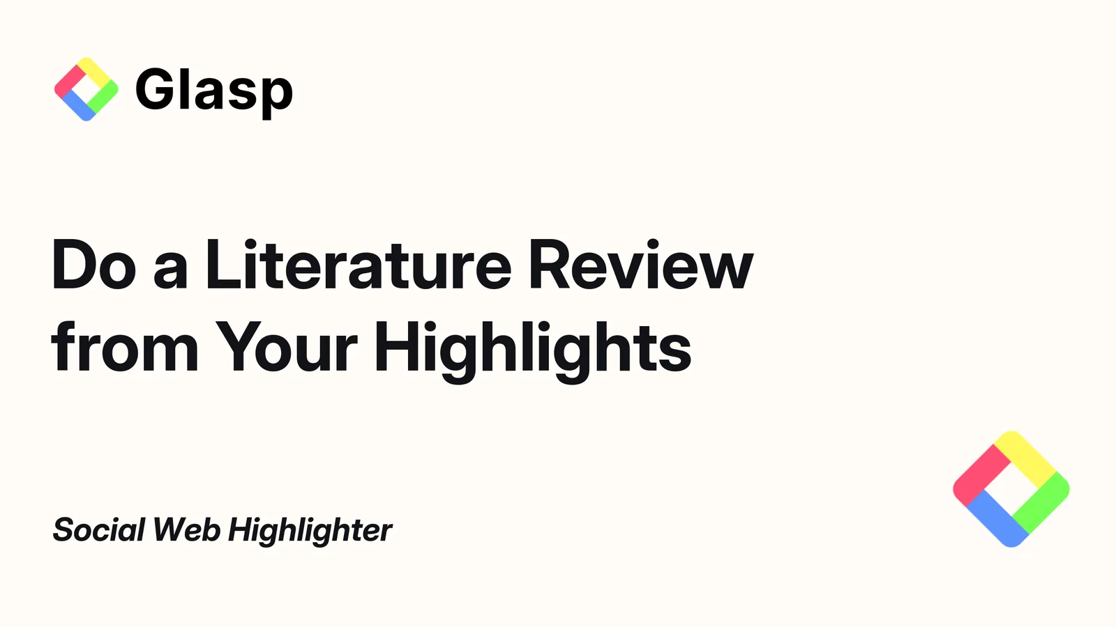 How to Do a Literature Review from Your Highlights