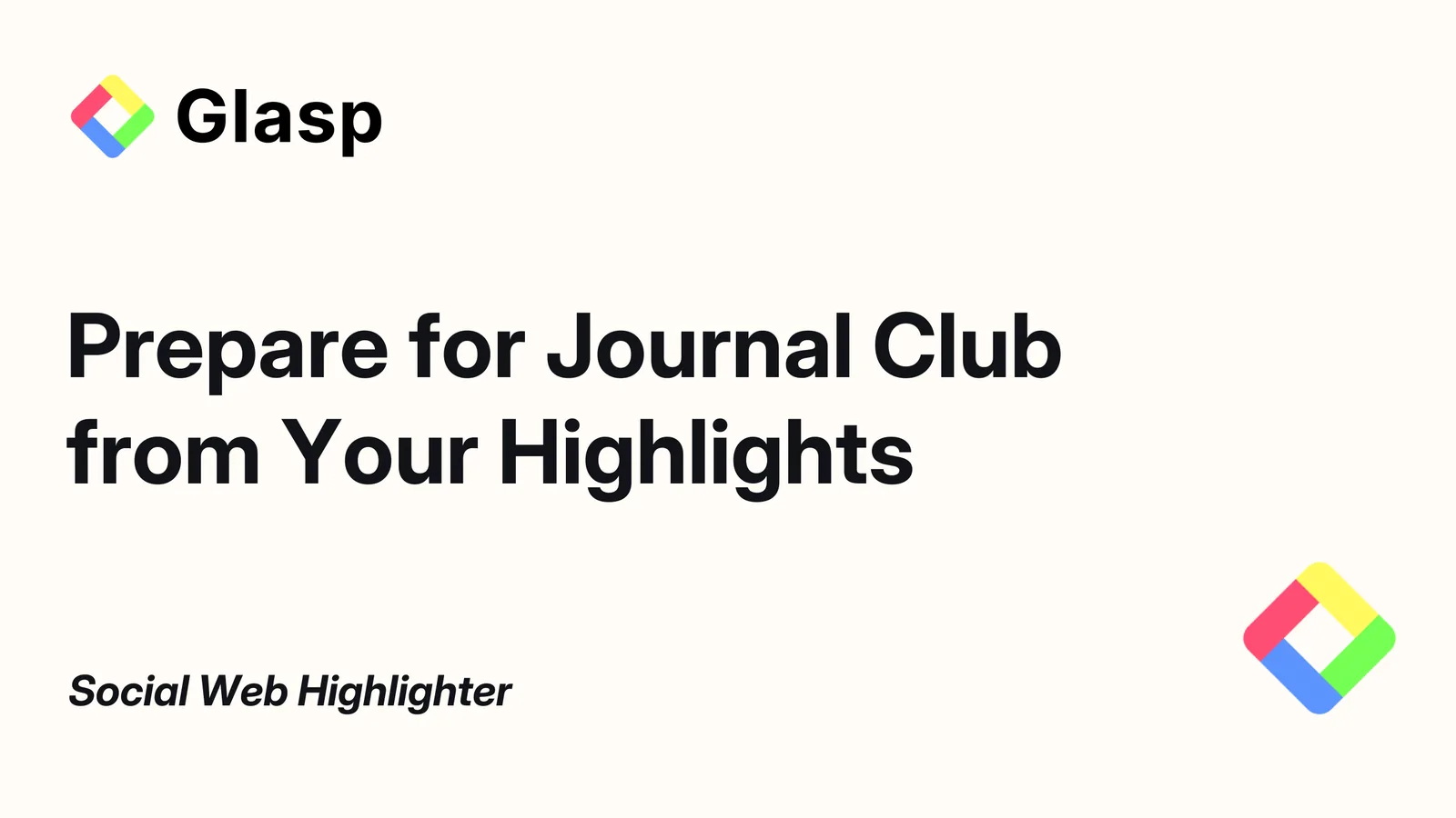 How to Prepare for Journal Club from Your Highlights