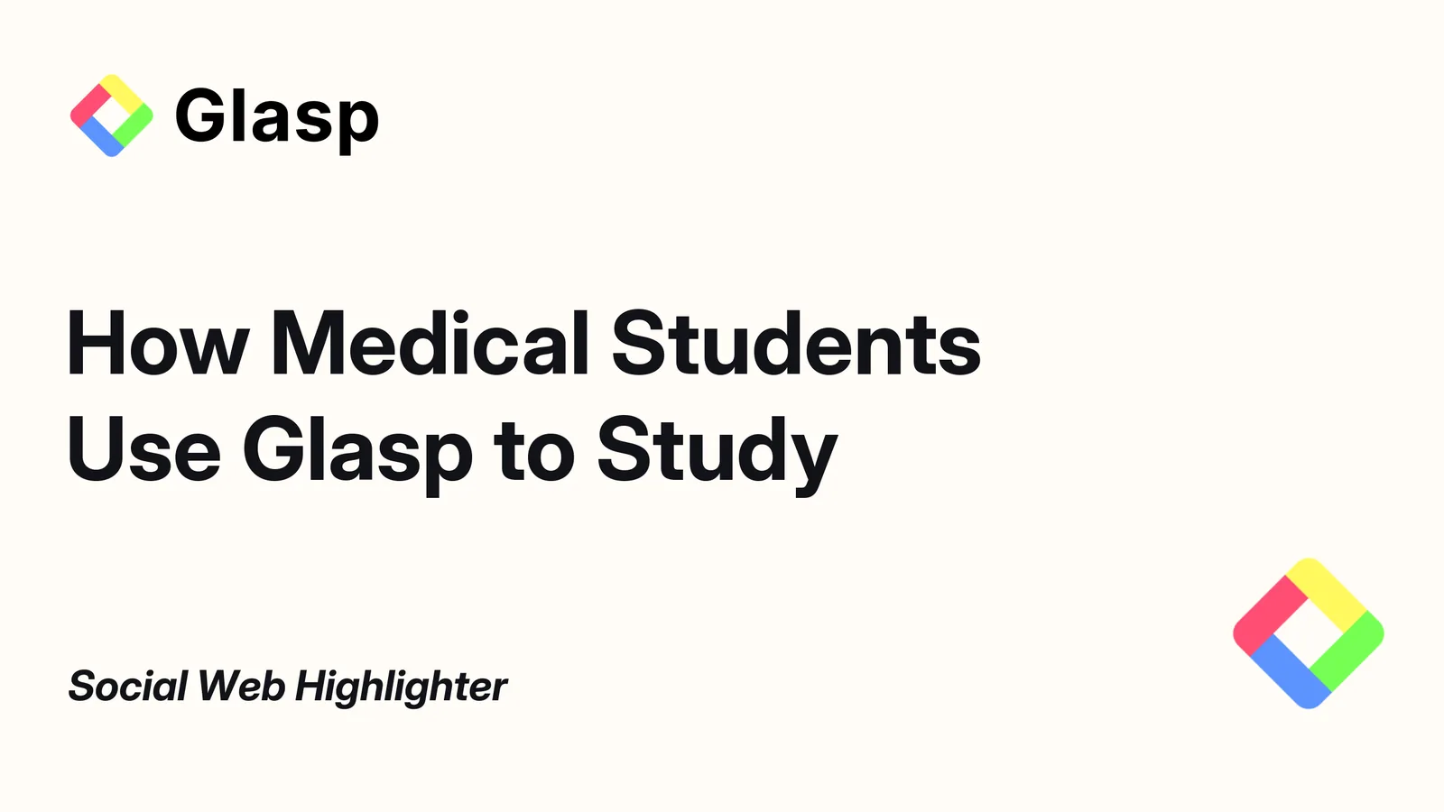 How Medical Students Use Glasp to Study
