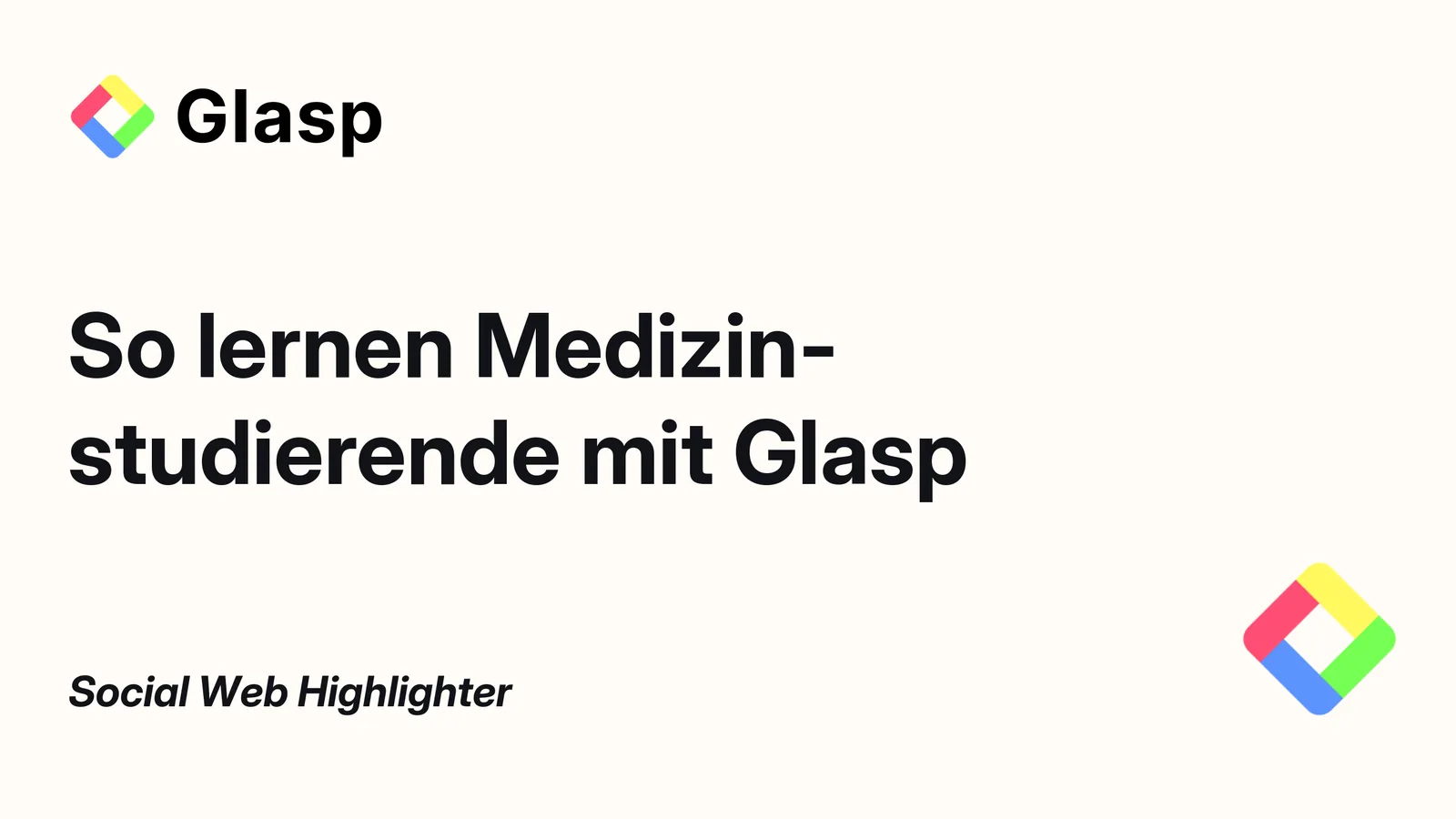So lernen Medizinstudierende mit Glasp