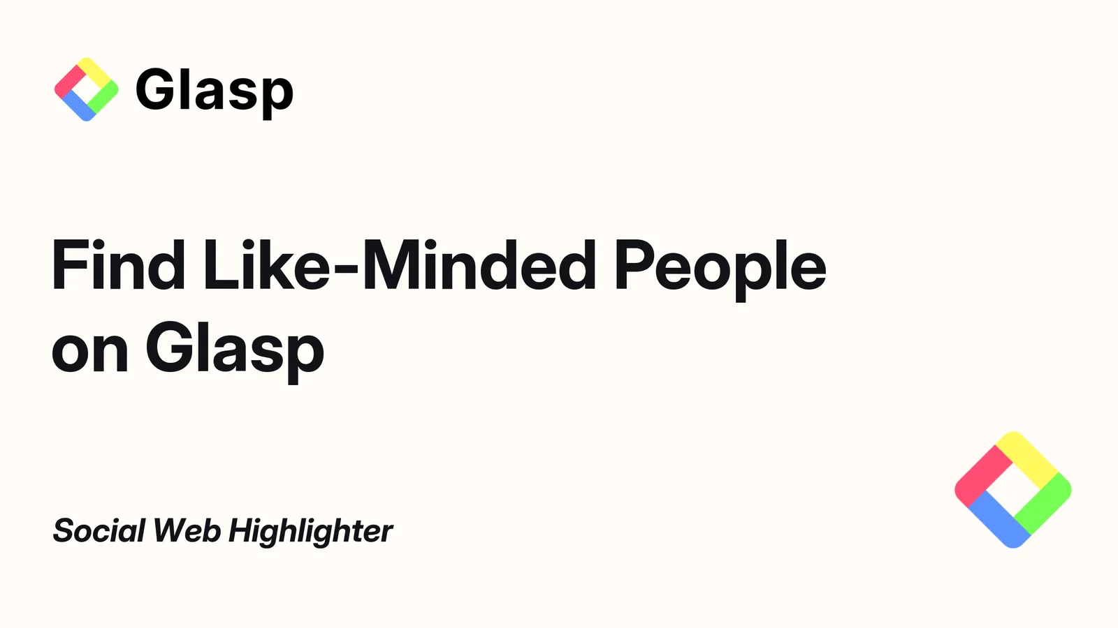 Finding like-minded people on Glasp