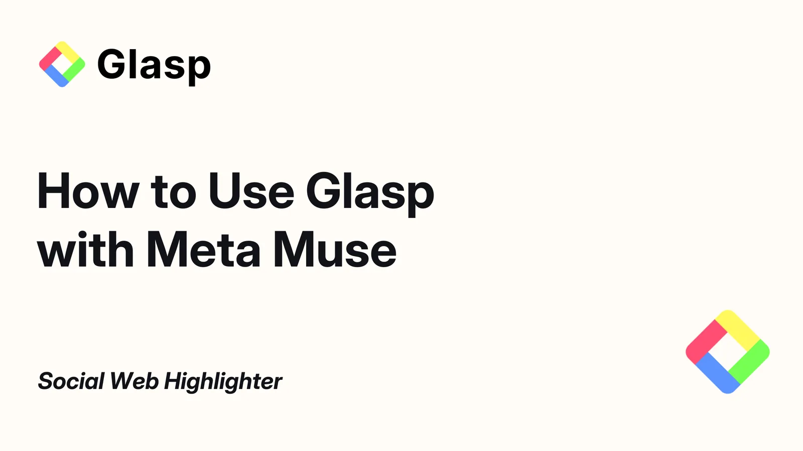How to Use Glasp with Meta Muse