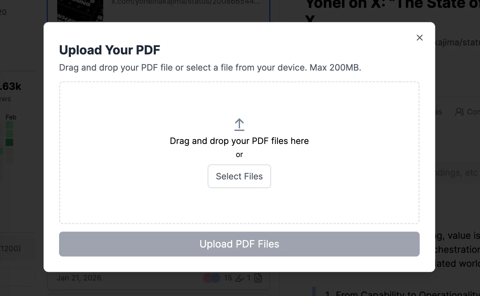 The Upload Your PDF window