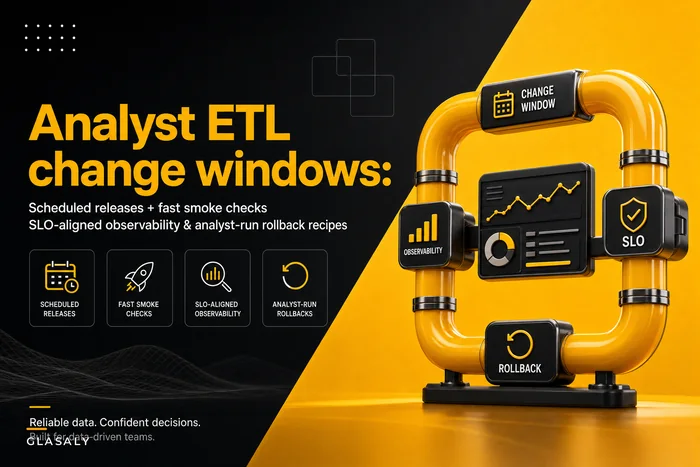Analyst ETL change windows: scheduled releases, fast smoke checks and rollback recipes analysts can run