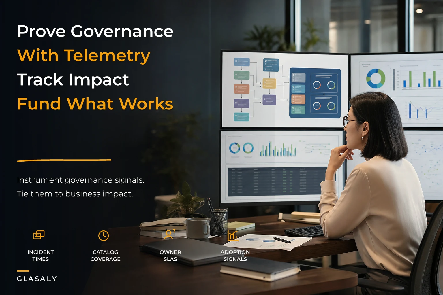 Analytics governance KPIs and telemetry to prove program impact
