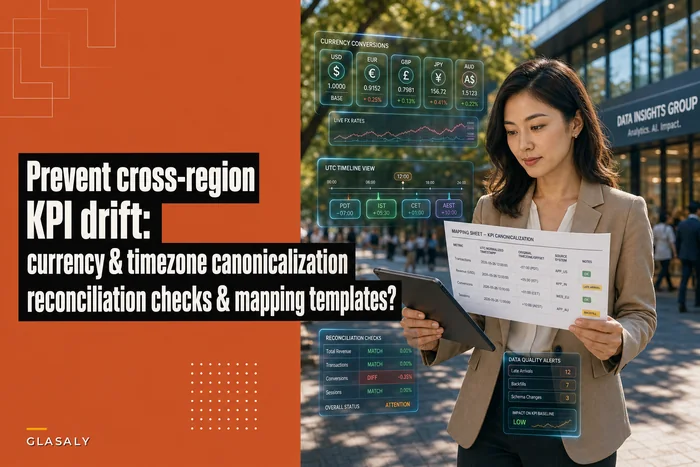 Prevent cross-region KPI drift with canonicalization and conversion rules