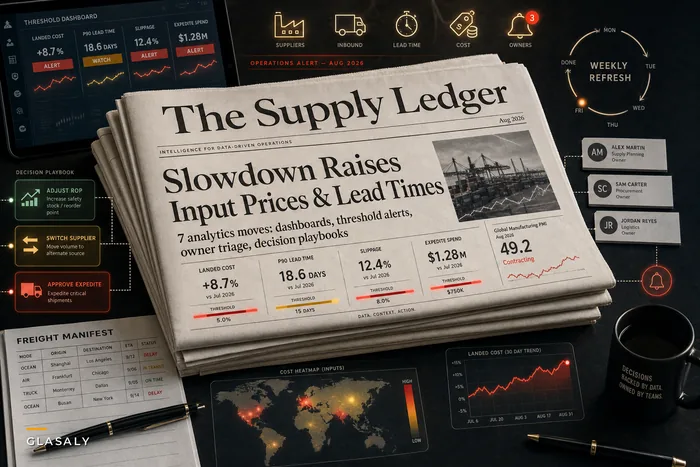 Responding to August’s Manufacturing Slowdown: 7 Analytics Moves to Monitor Input‑Price Pressure, Lead Times, and Margins