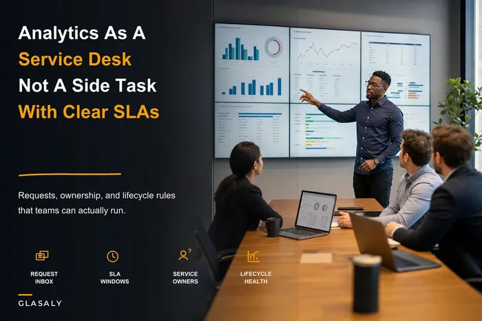 Turn analytics into an internal service: operating model with SLAs, roles and lifecycle templates
