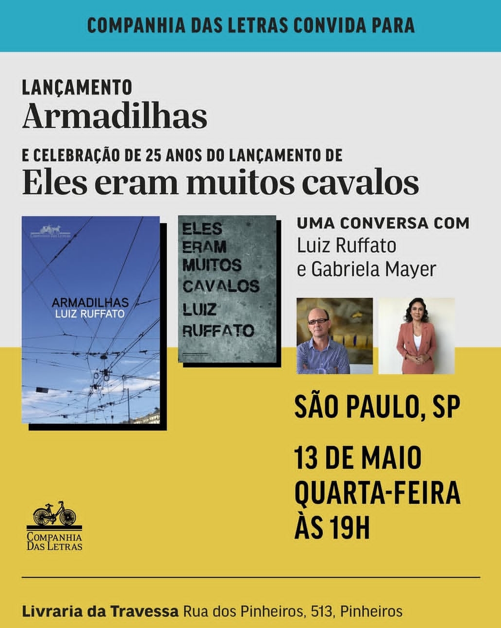 LANÇAMENTO ARMADILHAS LUIZ RUFFATO