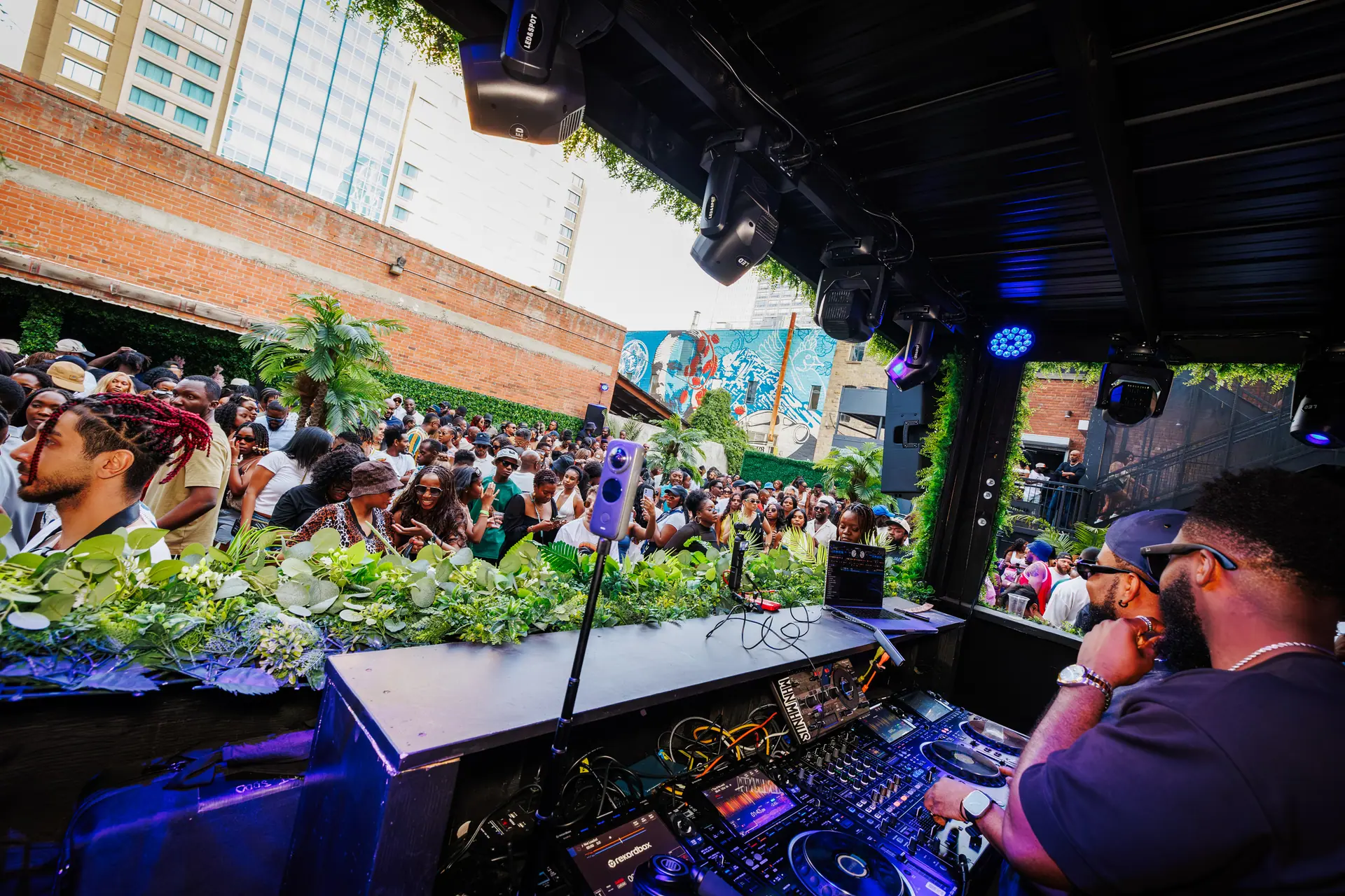 Wide room atmosphere with stage light