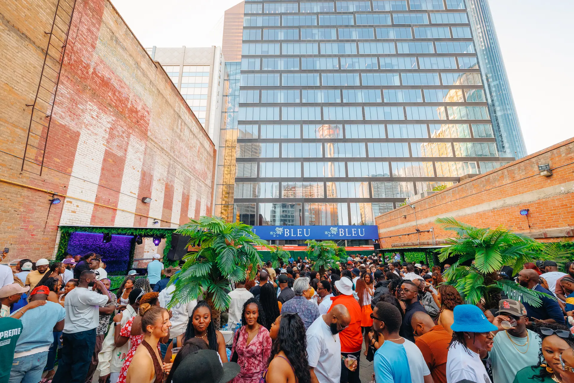 Nightlife portrait with motion blur