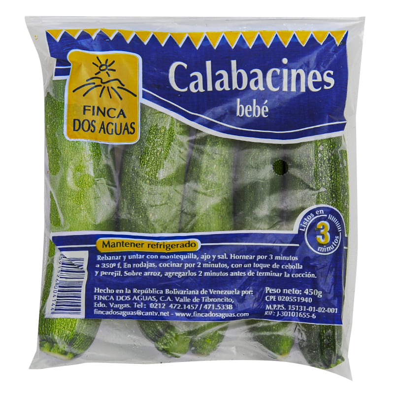 CALABACIN BEBÉ FINCA DOS AGUAS 450GR