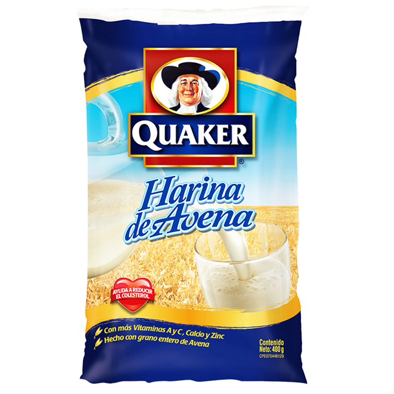 HARINA DE AVENA QUAKER BOLSA 400 GR.