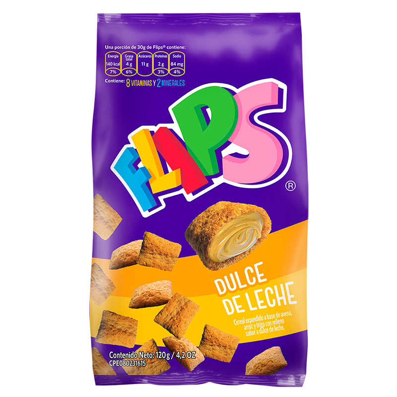 CEREAL DULCE DE LECHE FLIPS 120 GR
