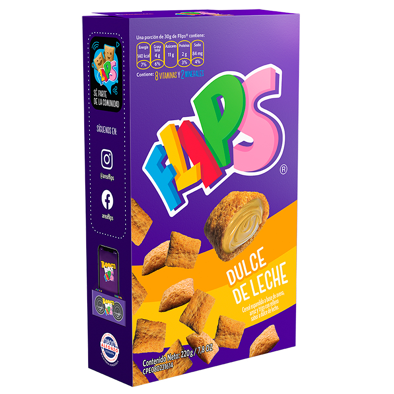 CEREAL FLIPS DULCE DE LECHE 220 GR