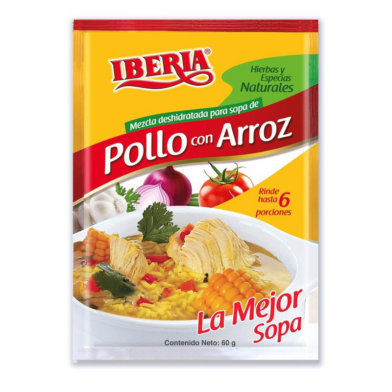 SOPA POLLO ARROZ IBERIA 65 GR