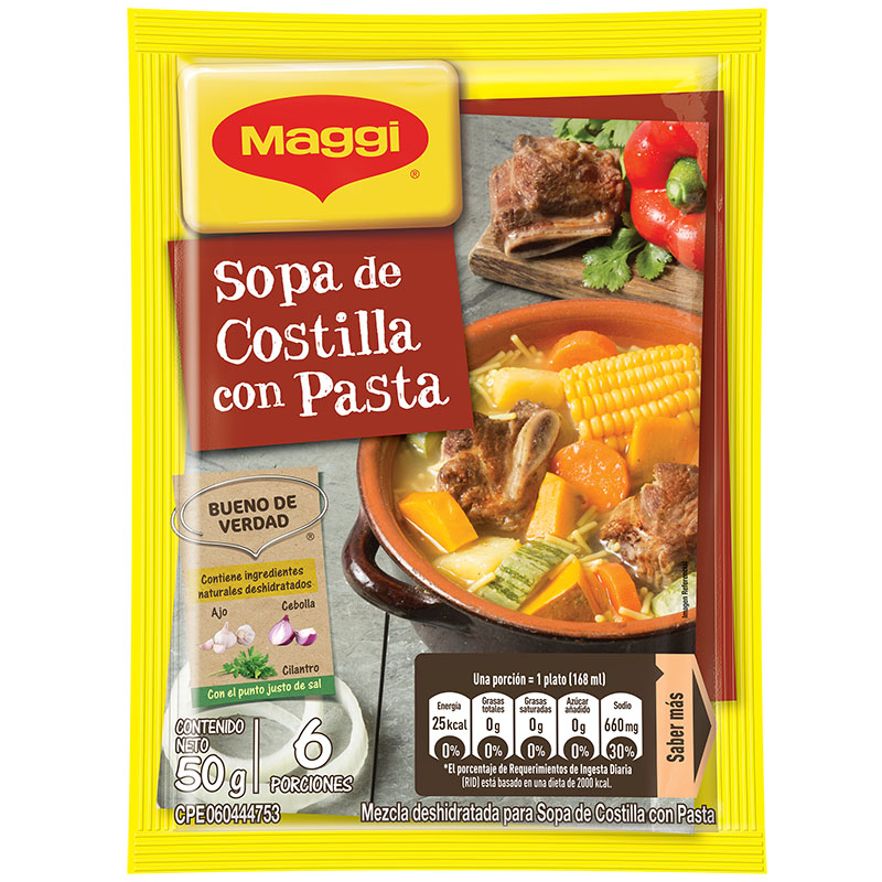 SOPA MAGGI DE COSTILLA CON FIDEOS  50 GR.