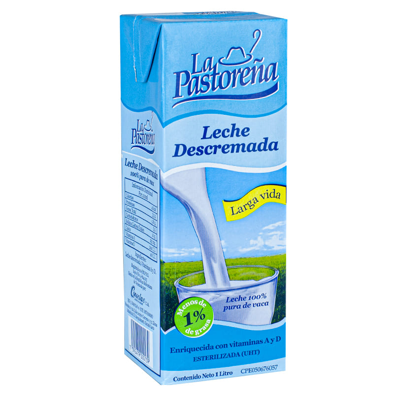 LECHE LA PASTOREÑA DESCREMADA 1 L UHT 