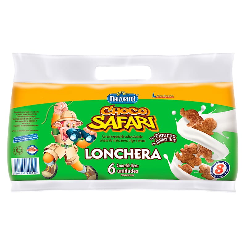 Cereal de Chocolate Maizoritos Safari 6 Unidades