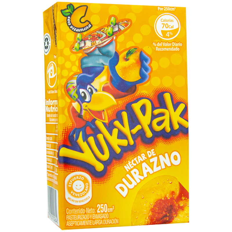 JUGO YUKY PAK DURAZNO 250 ML