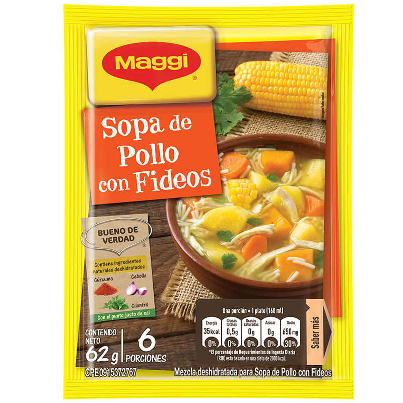 SOPA MAGGI  POLLO FIDEO S 62 GR