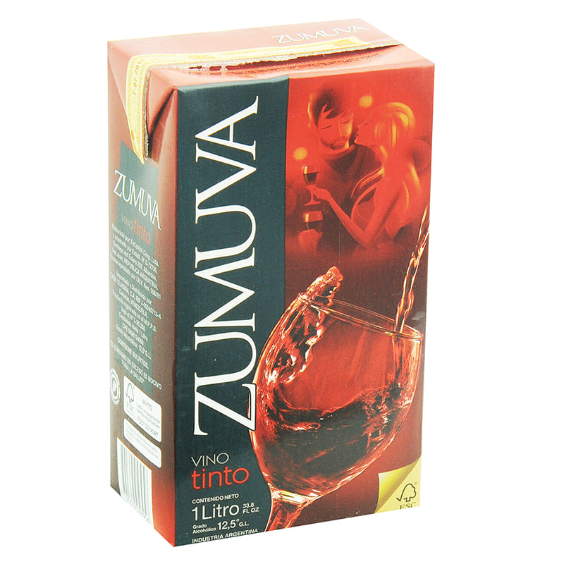 VINO TINTO ZUMUVA TETRA  1L