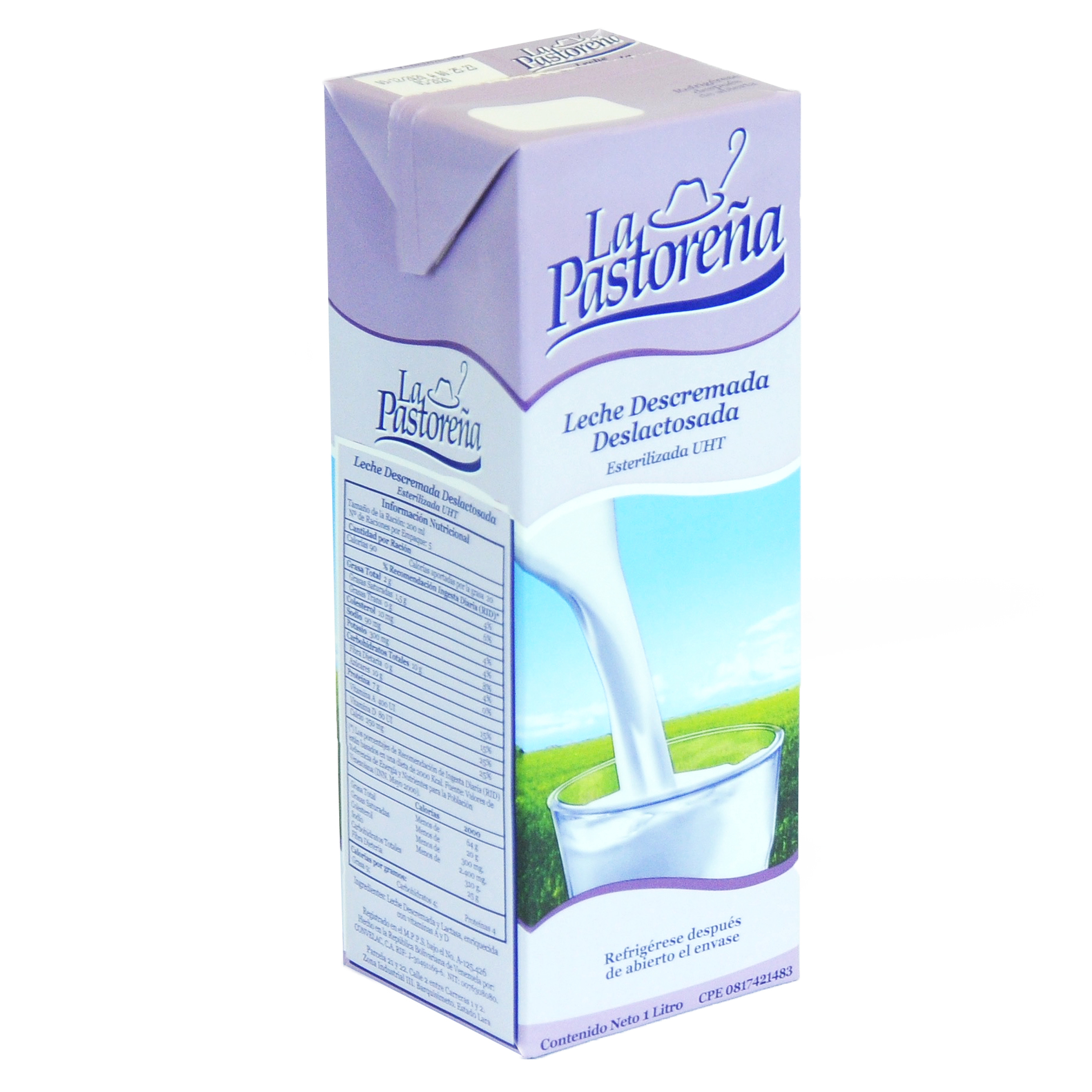 LECHE DESLACTOSADA LA PASTOREÑA  1L